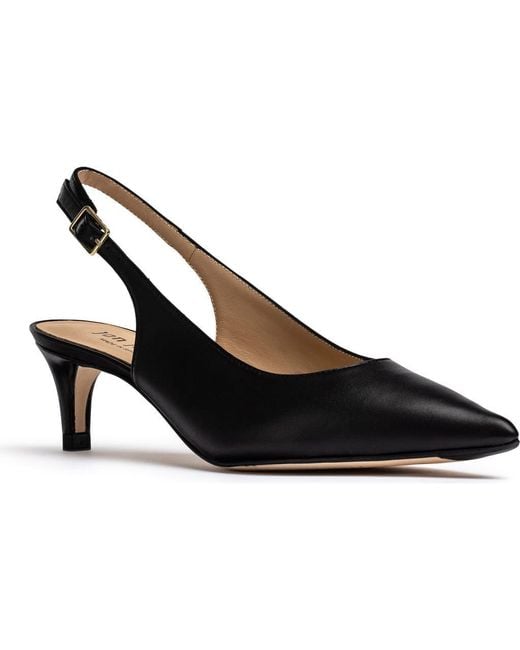 Jon Josef Black Tina Slingback Pointed Toe Pump