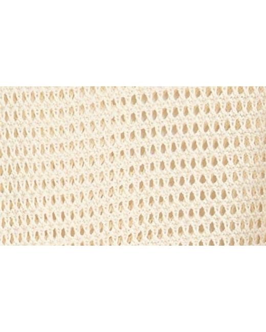 GOOD AMERICAN Natural Open Knit Cover-Up Pants