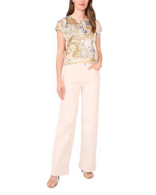 Halogen® Multicolor Print Cap Sleeve Top