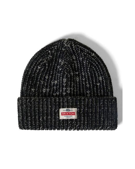 Brixton Black Altered Threads Mélange Beanie for men