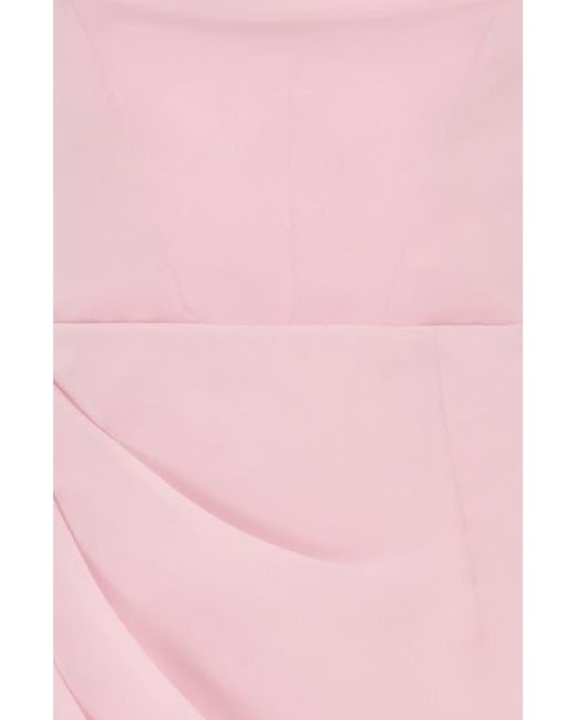 House Of Cb Multicolor Adrienne Satin Strapless Gown