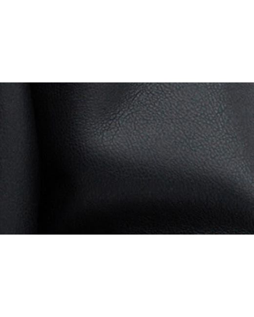 Mango Black Faux Shearling & Faux Leather Moto Jacket