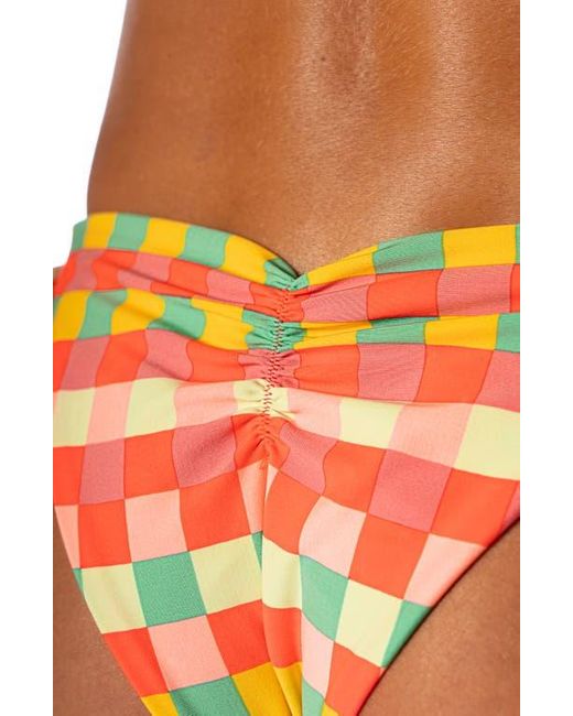 Maaji Orange Golden Gambit Oahu Reversible Side Tie Bikini Bottoms