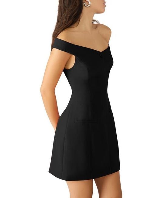 steve madden off the shoulder dress Steve Madden Angel One Shoulder Mini Dress Calico