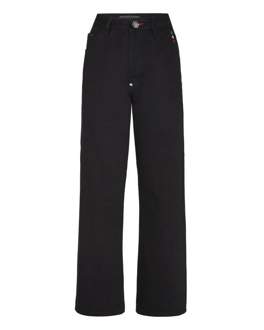 Philipp Plein Black Straight Fit Jeans Basic