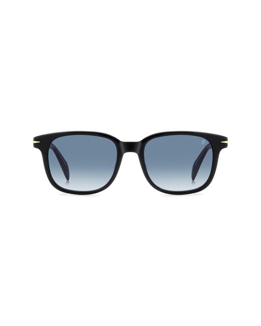 David Beckham Blue 53Mm Rectangular Sunglasses for men