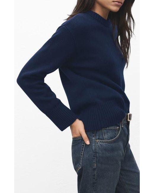 Mango Blue Wool Blend Sweater