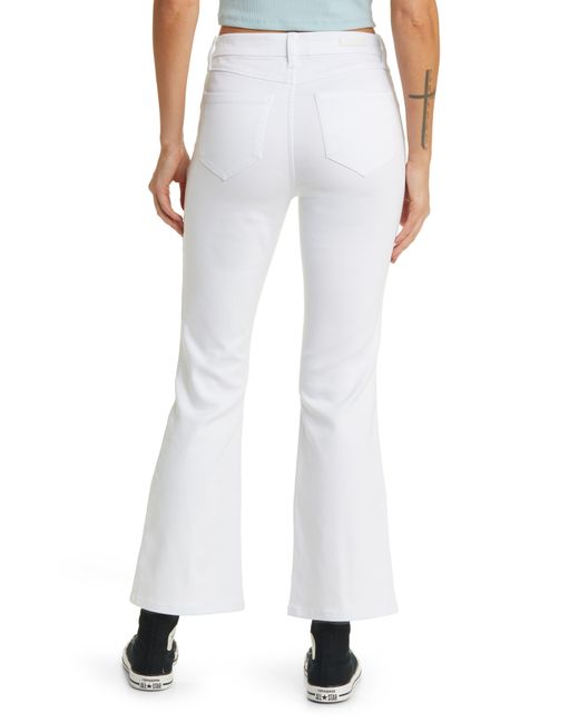 1822 Denim White High Waist Slim Flare Jeans
