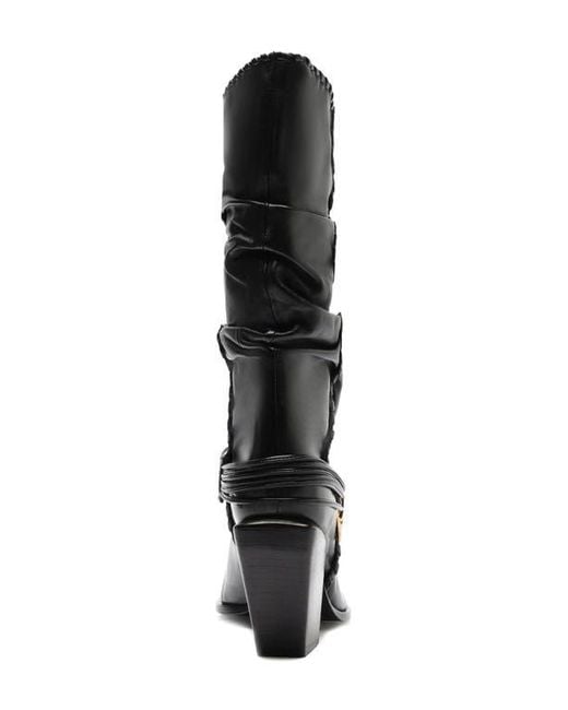 SCHUTZ SHOES Black Sable Pointed Toe Boot