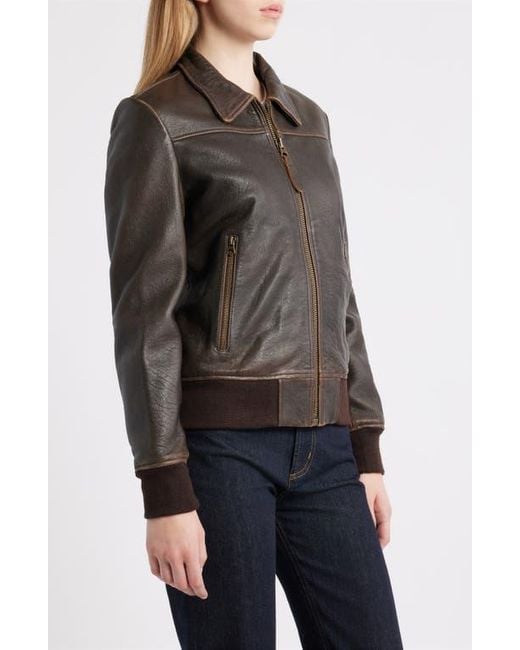 Schott Nyc Black Leather Flight Jacket