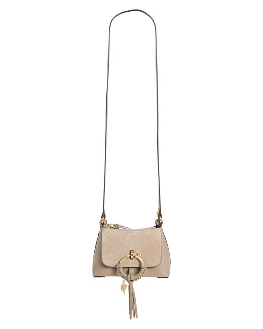 See By Chloé Mini Joan Leather Crossbody Bag in White Lyst