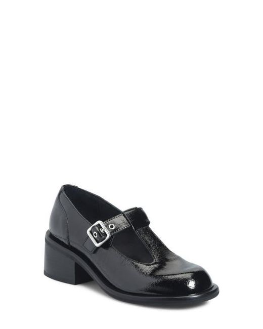Kork-Ease Black Jesse Leather T-Strap Pump