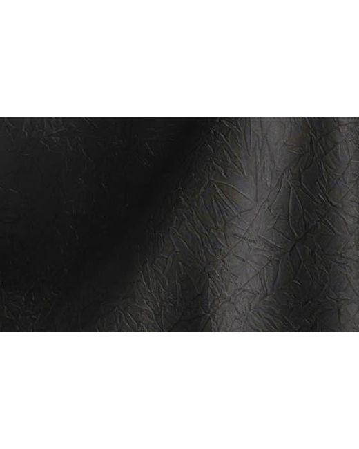 DKNY Black Crinkled Satin Top