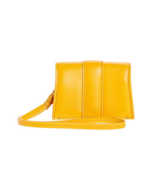 Jacquemus Yellow Le Porte Bambino Leather Airpods Case