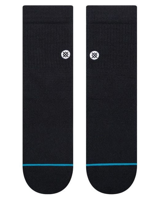 Stance Black Icon 3-Pack Quarter Crew Socks