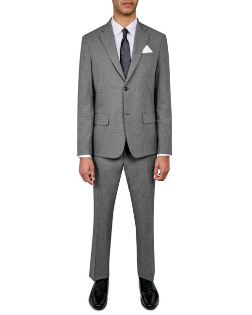 W.r.k. Gray Slim Fit Performance Suit for men