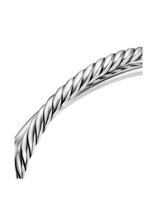 David Yurman Metallic Crossover Two Row Cuff Bracelet