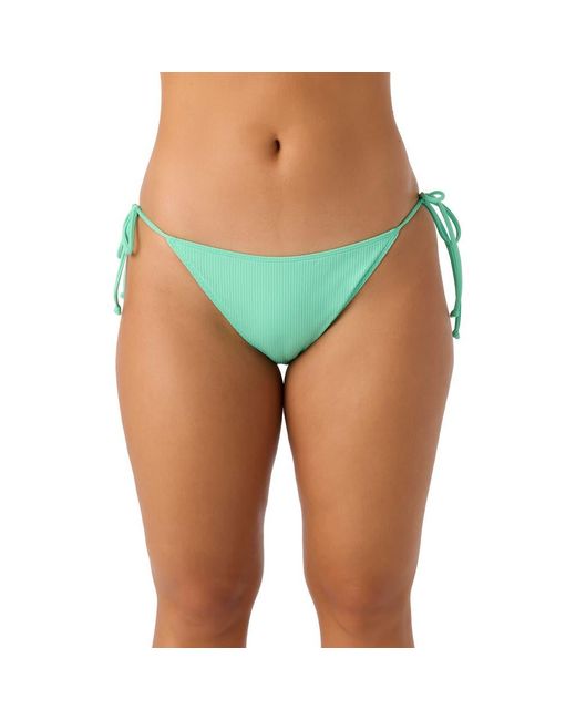 O'neill Sportswear Blue Saltwater Solids Maracas Rib Side Tie Bikini Bottoms