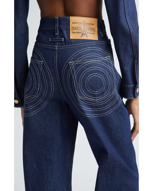 Jean Paul Gaultier Blue The Conical High Waist Loose Fit Jeans
