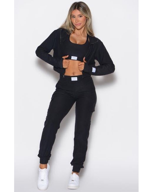 Bombshell Sportswear Blue Cloud Crop Jacket