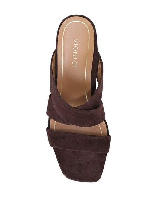 Vionic Brown Merlot Slide Sandal