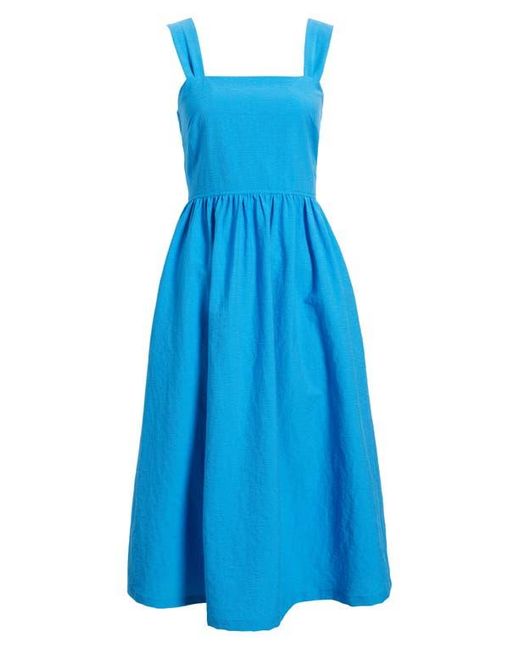 Caslon Blue Woven Midi Sundress