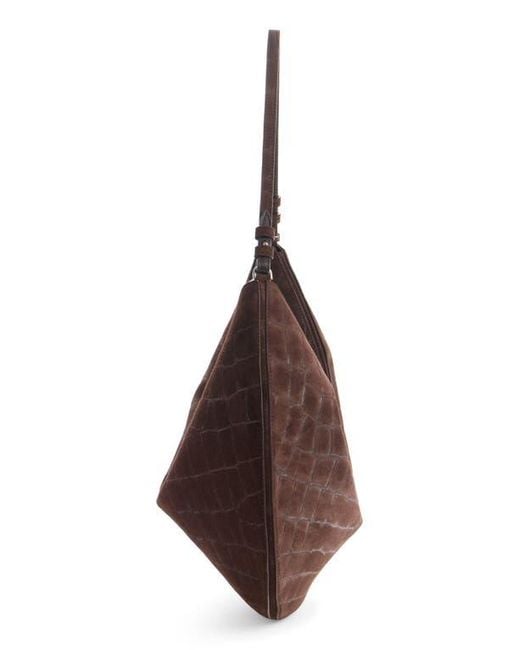 Jacquemus Brown Le Sac Ovalo Suede Hobo Bag