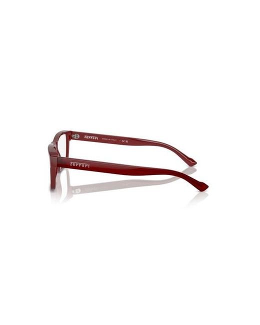 Ferrari Red 57Mm Rectangle Optical Glasses for men