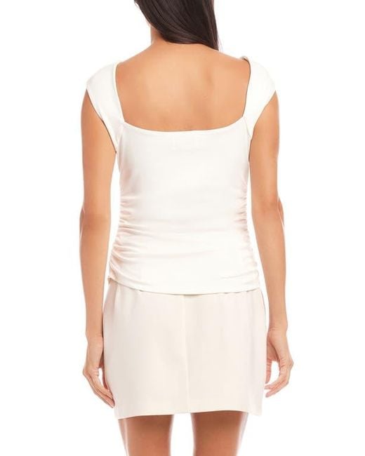 Fifteen Twenty White Tasha Ruched Side Top
