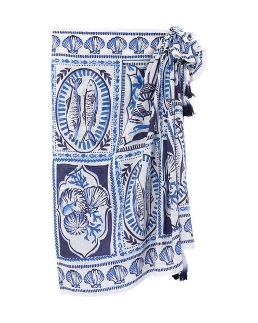 Echo Blue Montauk Tile Sarong