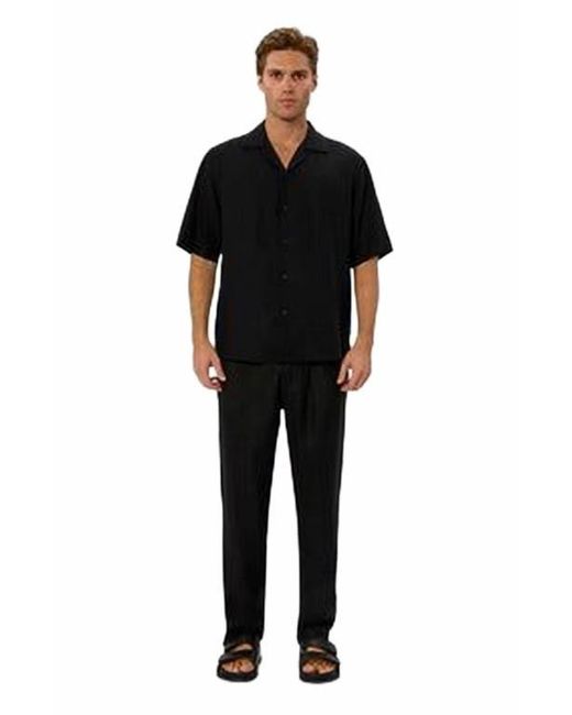 Industrie Australia Black The Havana Short Sleeve Shirt for men