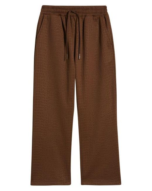 Saint Studio Brown Uno Texture Sweatpants for men