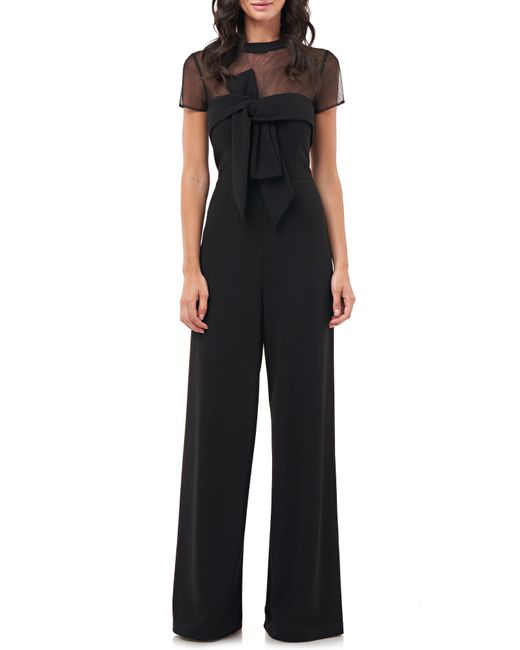 JS Collections Stretch Crepe Jumpsuit in Black | Lyst