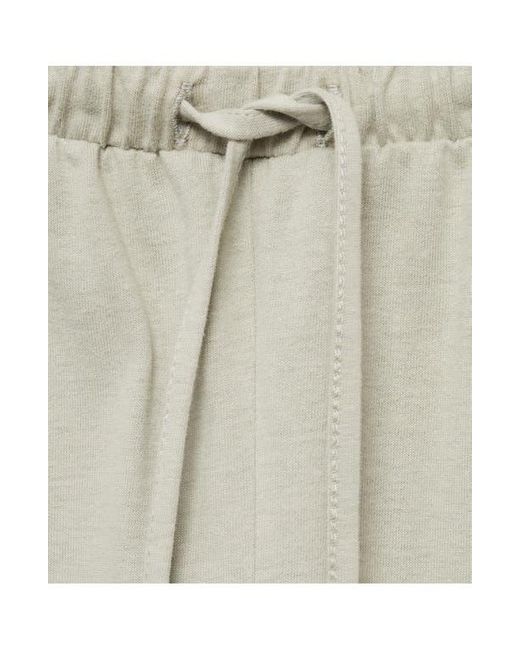Mango White Tapered Cotton Joggers