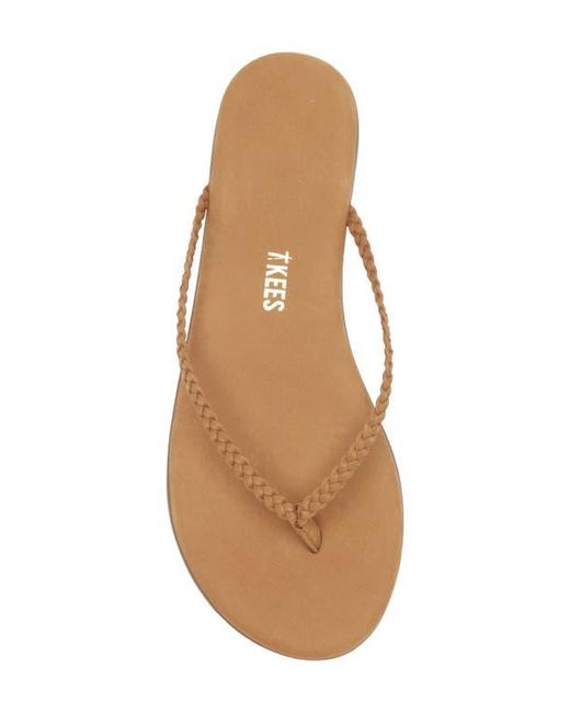 TKEES Natural Lily Braid Flip Flop