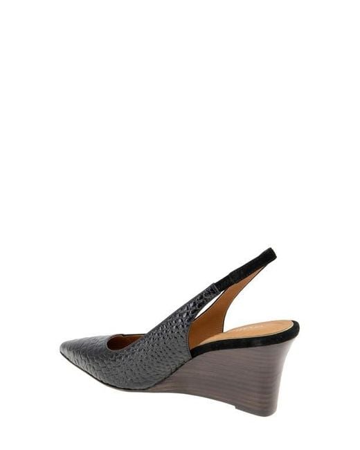 Andre Assous Black Laina Slingback Wedge Pump