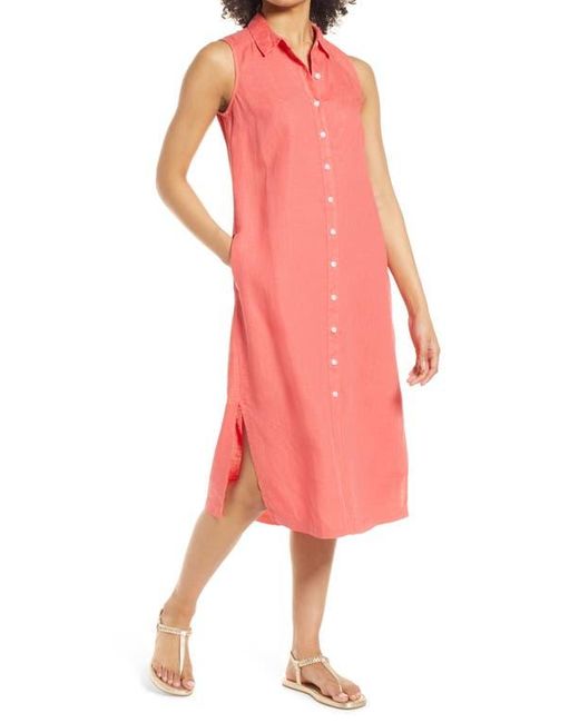 two palms short-sleeve linen collared dress Tommy Bahama Women's Two Palms Short-Sleeve Linen Collared Dress - Tea Leaf
