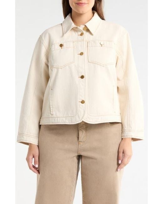 Wit & Wisdom Natural Topstitch Denim Jacket