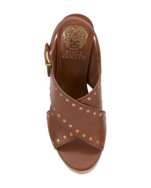 Vince Camuto Brown Ellna Platform Wedge Sandal