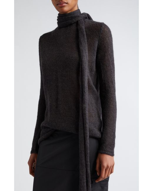 Paloma Wool Black Sulia Mohair & Alpaca Blend Funnel Neck Sweater