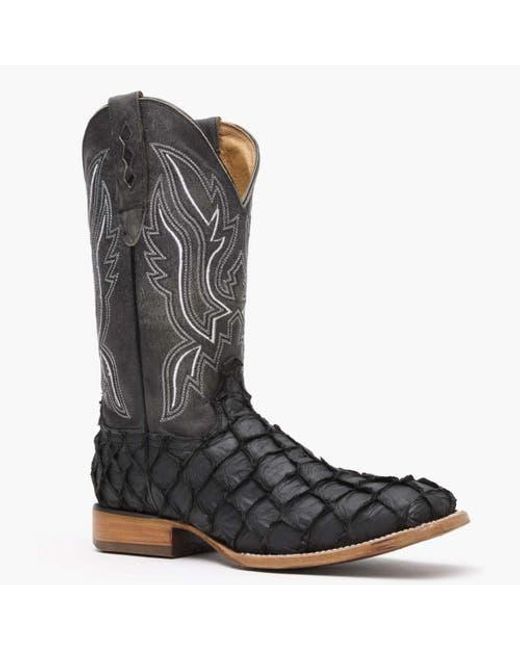 Durango Black Premium Exotics Western Boot for men