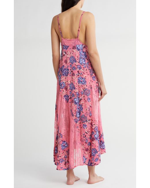 Free People Red First Date Print Sleeveless Maxi Dress