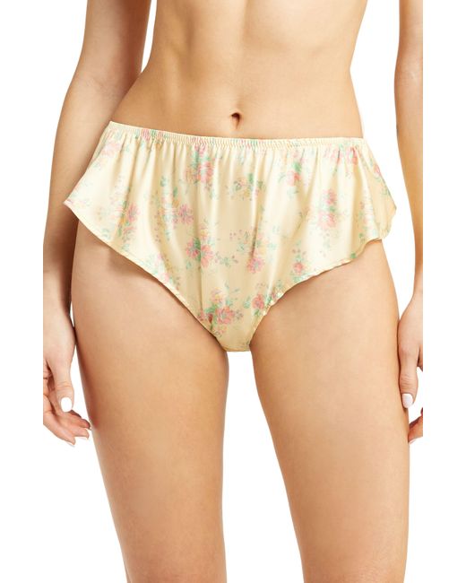 Kilo Brava Natural Floral Satin Flutter Panties