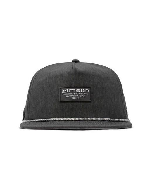 Melin Black Coronado Brick Hydro Performance Snapback Hat for men