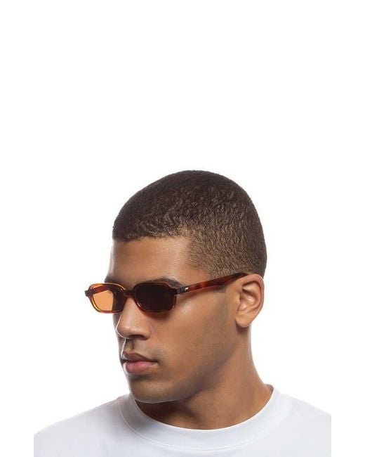 Le Specs Brown Pilferer 53Mm Rectangular Sunglasses for men