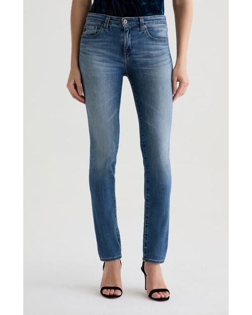 AG Jeans Blue Prima Low Rise Cigarette Jeans