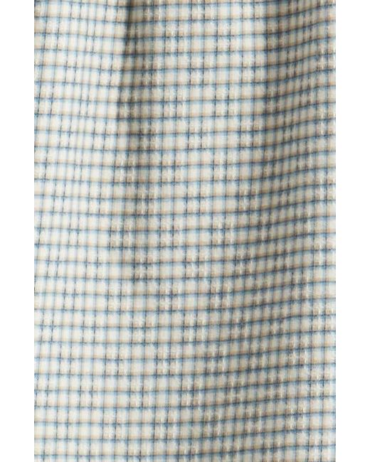 Beams Plus Gray Plaid Dobby Button-Down Shirt for men