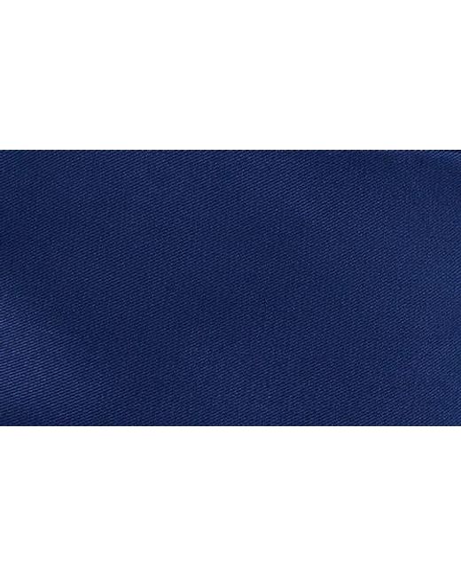 Donna Karan Blue Asymmetric Strapless Satin Gown