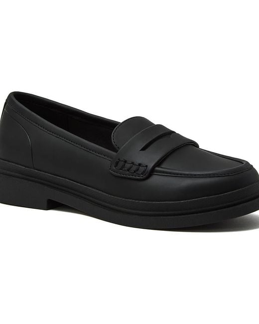 Lands' End Black All Weather Slip On Penny Loafers