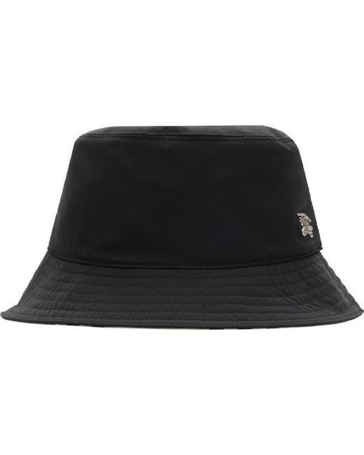 Burberry Black Nylon Bucket Hat for men
